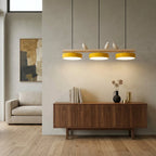 Pendant Lamp Three Bird Wooden Shades 80 cm