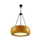 Pendant Lamp Tire-Shaped Rubber Metal Chain LED Bulb Included