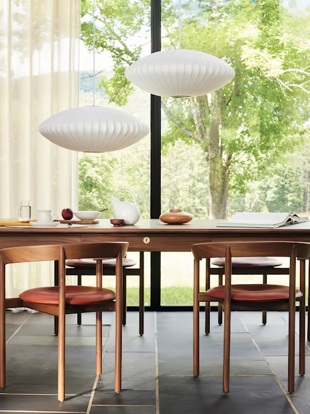 Pendant Lamp Translucent Steel Wireframe Soft Ambient Light