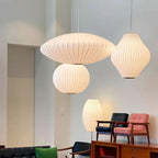 Pendant Lamp Translucent Steel Wireframe Soft Ambient Light