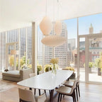Pendant Lamp Translucent Steel Wireframe Soft Ambient Light