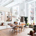 Pendant Lamp Translucent Steel Wireframe Soft Ambient Light