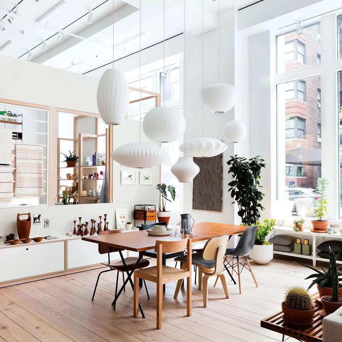Pendant Lamp Translucent Steel Wireframe Soft Ambient Light