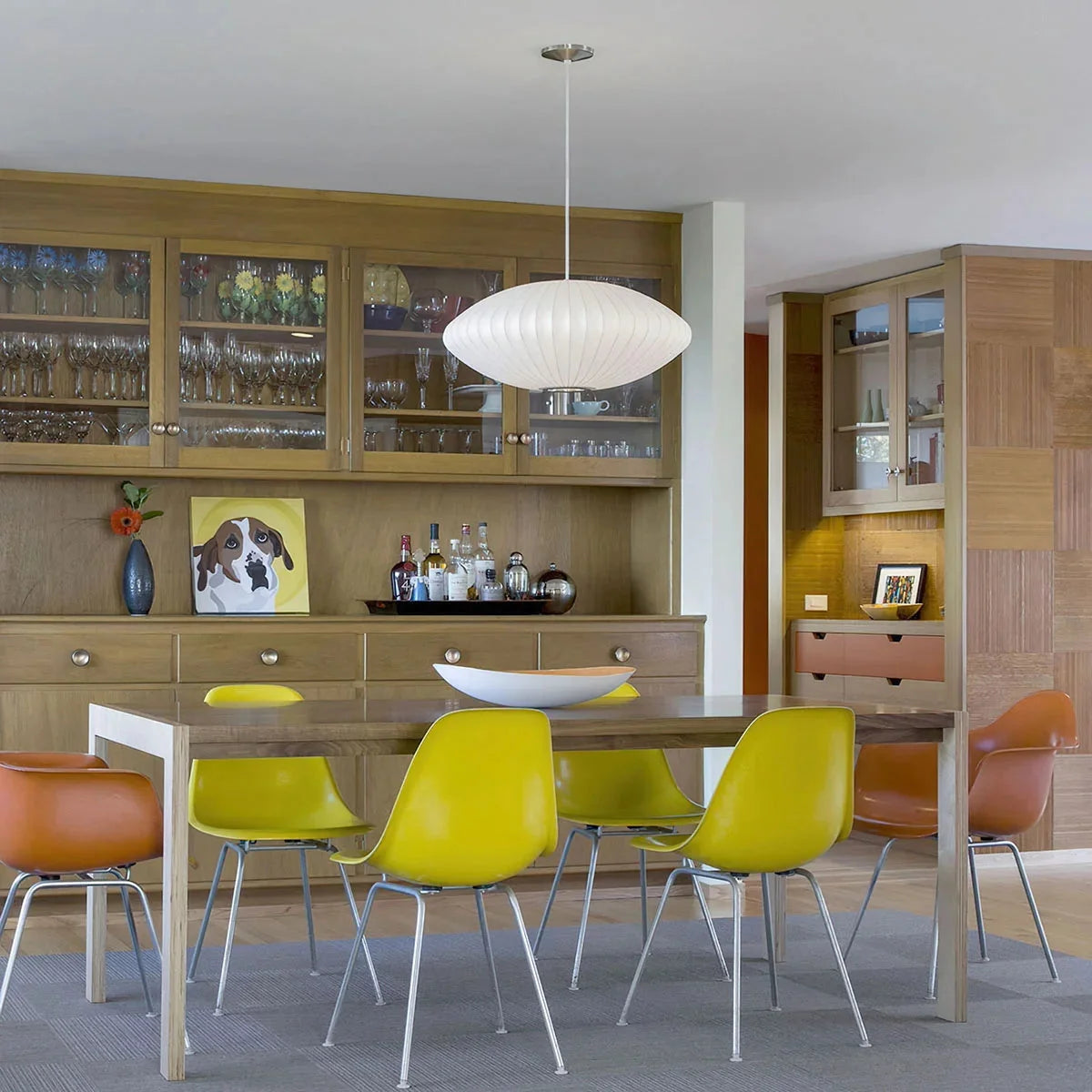 Pendant Lamp Translucent Steel Wireframe Soft Ambient Light