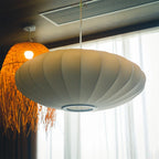 Pendant Lamp Translucent Steel Wireframe Soft Ambient Light