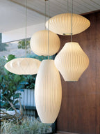 Pendant Lamp Translucent Steel Wireframe Soft Ambient Light