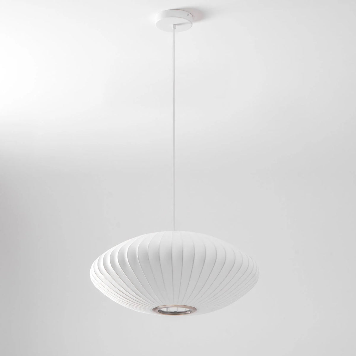 Pendant Lamp Translucent Steel Wireframe Soft Ambient Light