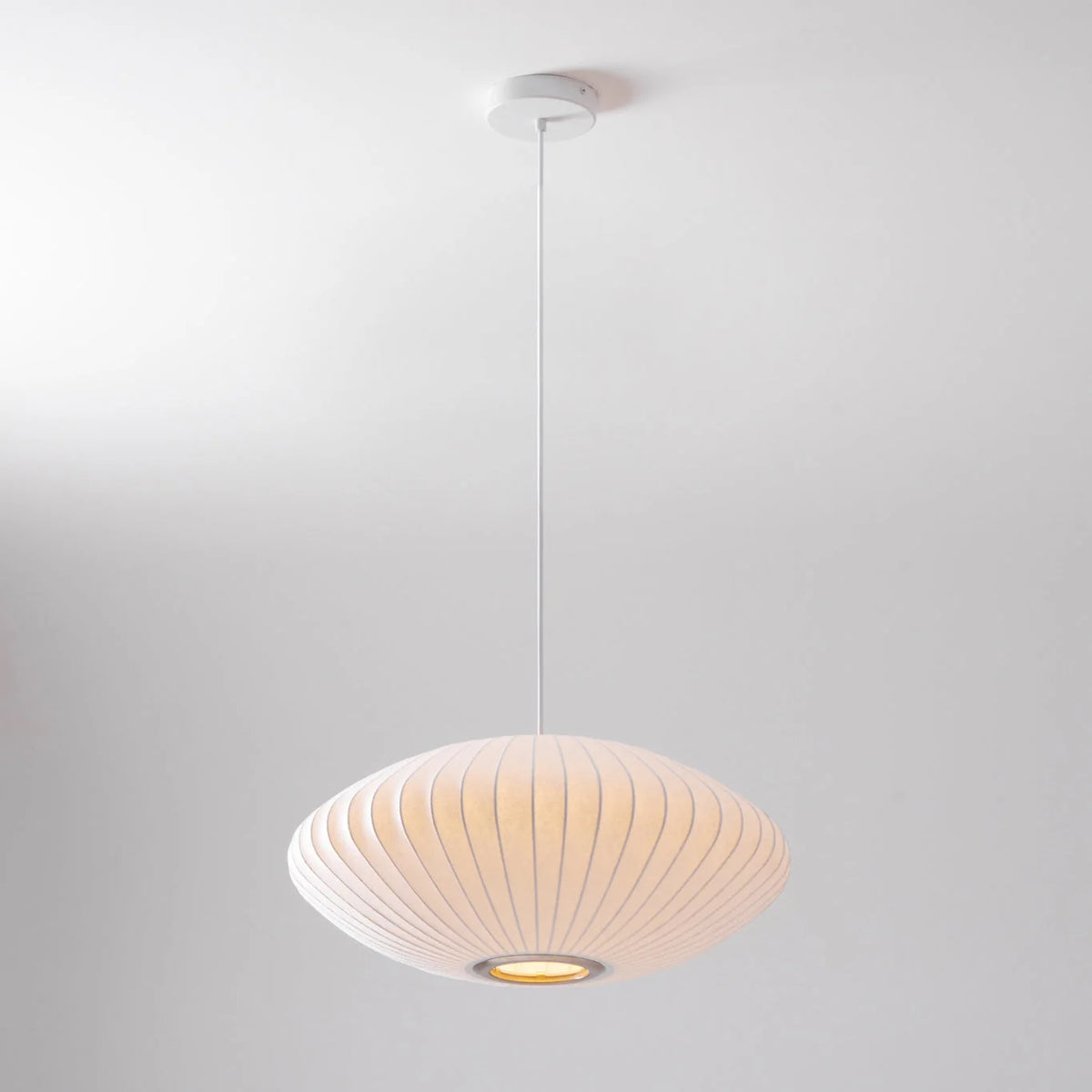 Pendant Lamp Translucent Steel Wireframe Soft Ambient Light