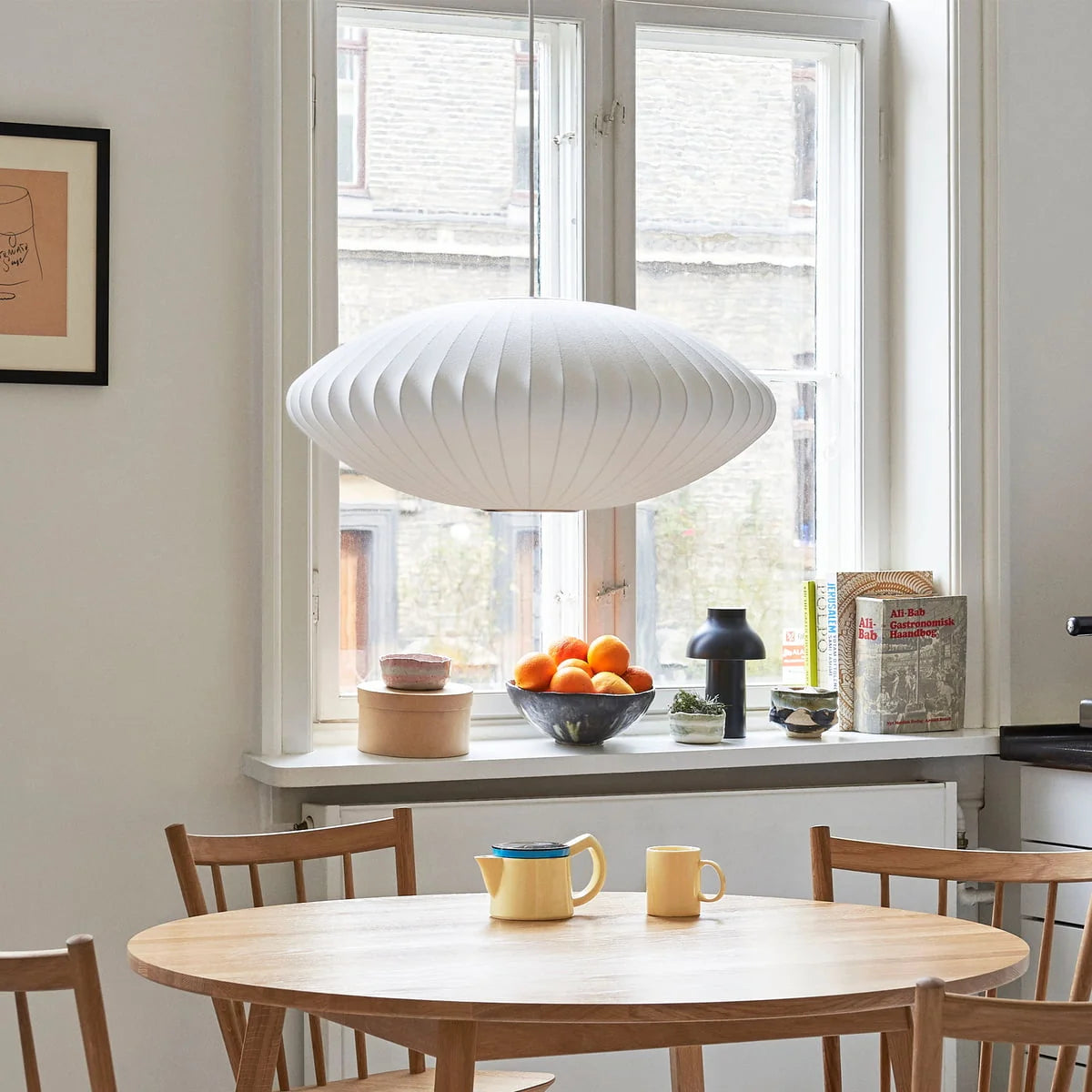 Pendant Lamp Translucent Steel Wireframe Soft Ambient Light