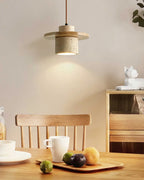 Pendant Lamp Travertine & Walnut Warm Indirect Glow