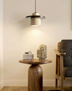 Pendant Lamp Travertine & Walnut Warm Indirect Glow