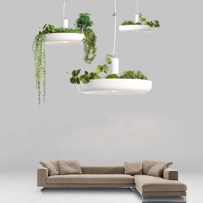 Pendant Lamp With Integrated Planter