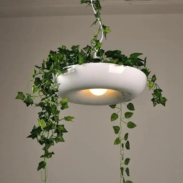Pendant Lamp With Integrated Planter