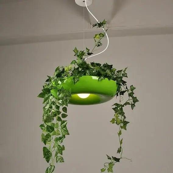 Pendant Lamp With Integrated Planter