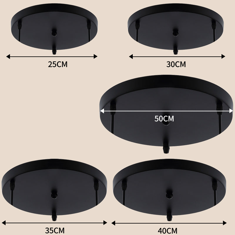 Pendant Light Canopy Customizable Iron Multi-Hole