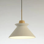 Pendant Light Concrete Shade & Wood Fixture E26/E27 Socket