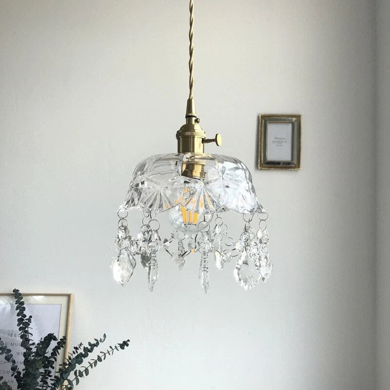 Pendant Light Crystal Finish Sparkling Clarity