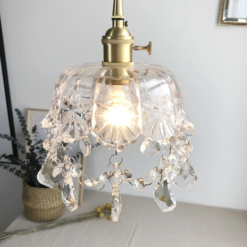 Pendant Light Crystal Finish Sparkling Clarity