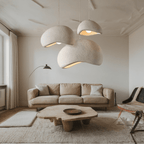 Pendant Light Dimmable Adjustable Height Glass & Metal