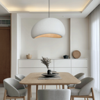 Pendant Light Dimmable Adjustable Height Glass & Metal