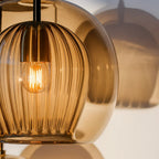 Pendant Light Double Glass Globe 3-Level Dimming Remote