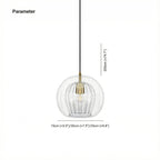 Pendant Light Double Glass Globe 3-Level Dimming Remote