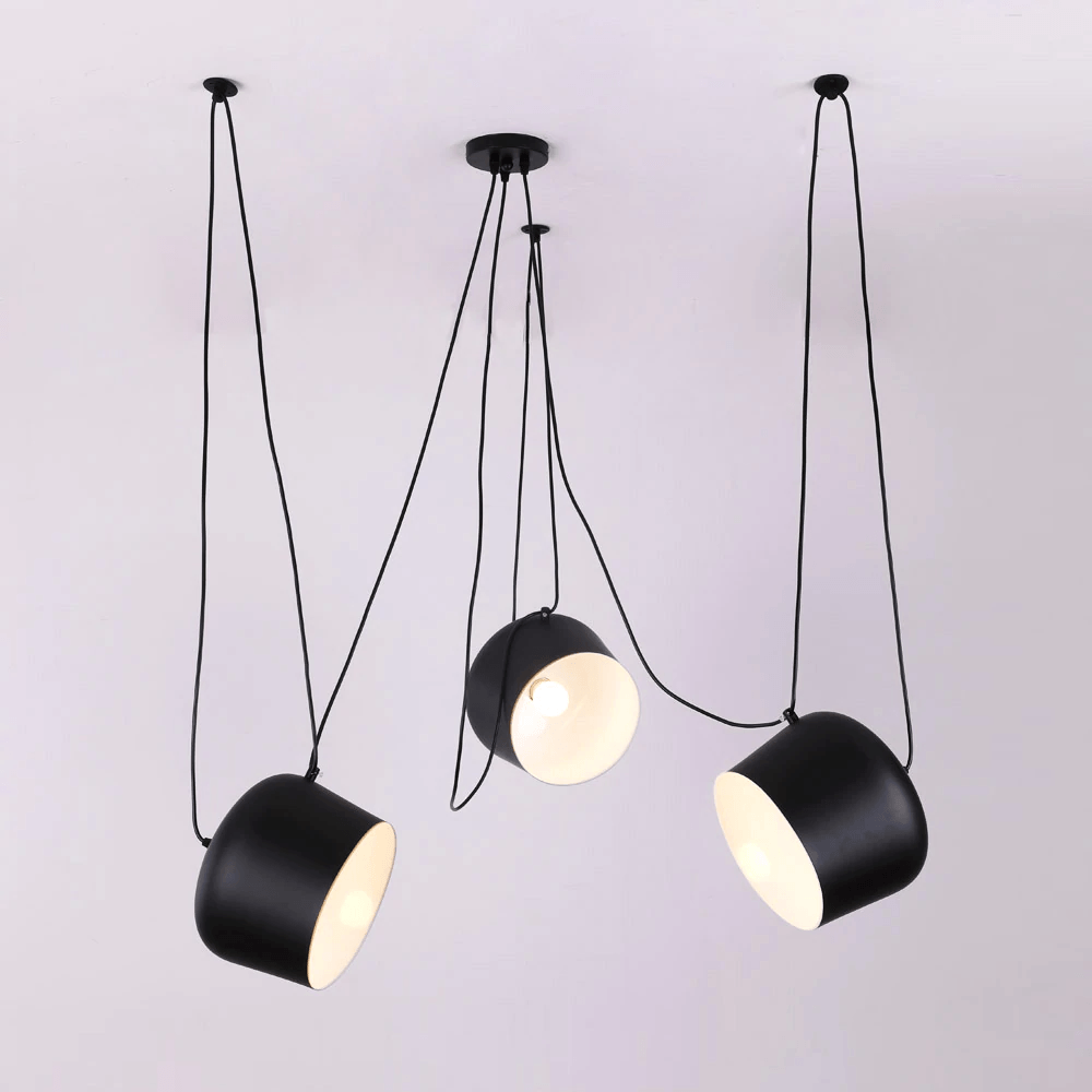 Pendant Light Drum Shade Iron & Aluminum