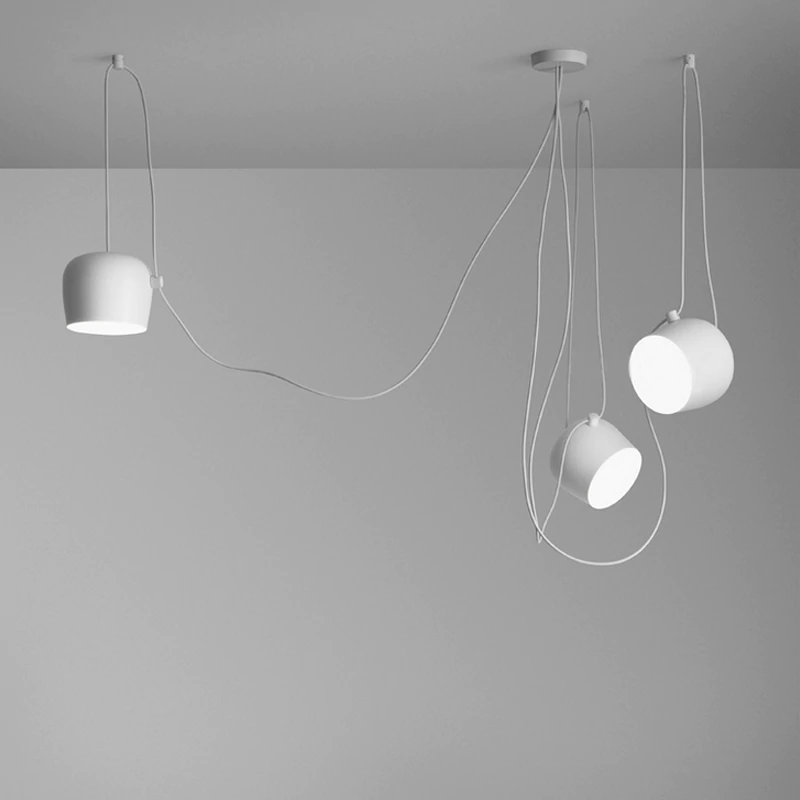 Pendant Light Drum Shade Iron & Aluminum