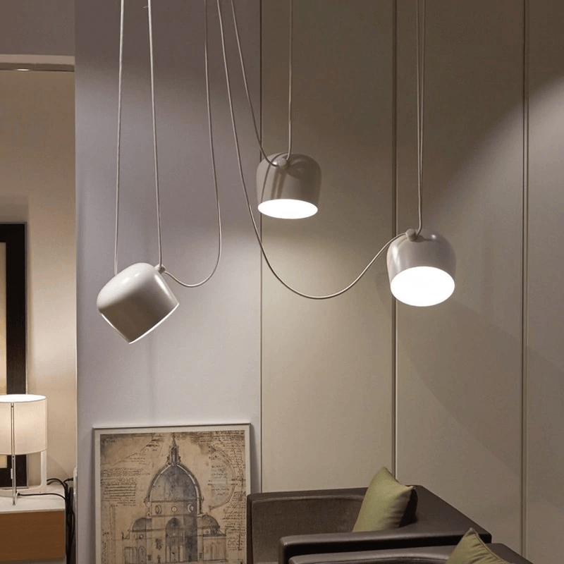 Pendant Light Drum Shade Iron & Aluminum