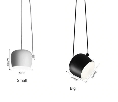 Pendant Light Drum Shade Iron & Aluminum