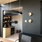Pendant Light Dual-Ring Warm White LED Adjustable Height