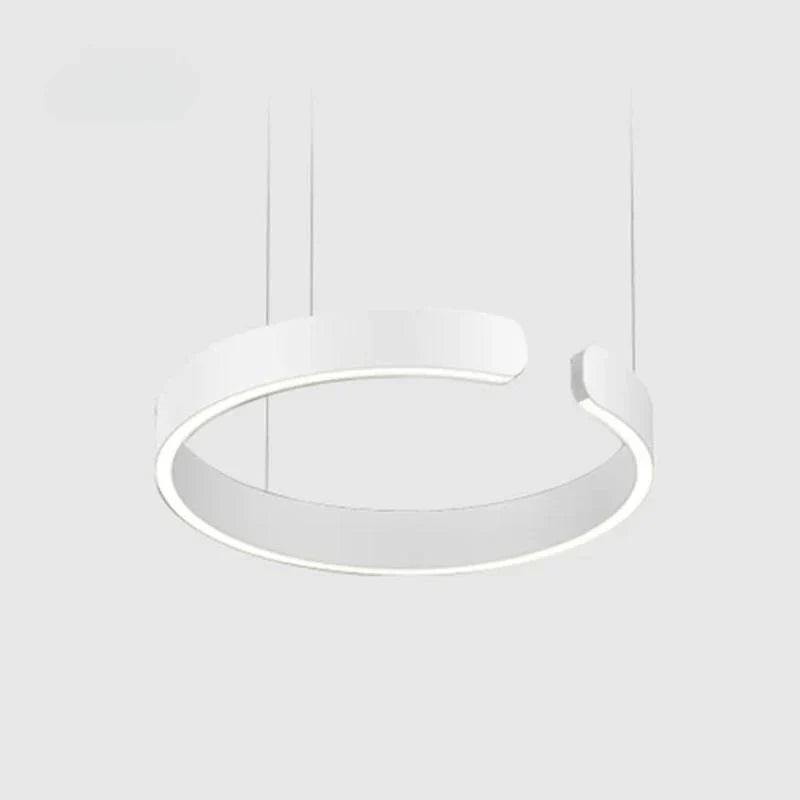 Pendant Light Dual-Ring Warm White LED Adjustable Height