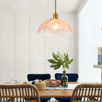 Pendant Light Floral Glass & Iron E27 LED Compatible