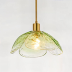 Pendant Light Floral Glass & Iron E27 LED Compatible