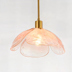 Pendant Light Floral Glass & Iron E27 LED Compatible