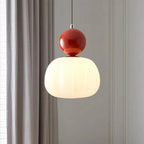 Pendant Light Fluted Acrylic Shade Polished Metal Sphere