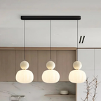 Pendant Light Fluted Acrylic Shade Polished Metal Sphere