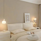 Pendant Light Fluted Acrylic Shade Polished Metal Sphere