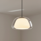 Pendant Light Glass Dome Adjustable Cable E27 Compatible