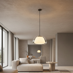 Pendant Light Glass Dome Adjustable Cable E27 Compatible