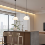 Pendant Light Glass Dome Adjustable Cable E27 Compatible