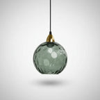Pendant Light Glass Globe Forged Iron