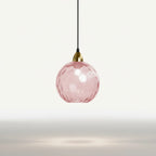 Pendant Light Glass Globe Forged Iron