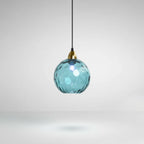 Pendant Light Glass Globe Forged Iron
