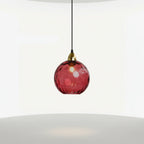 Pendant Light Glass Globe Forged Iron