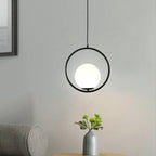 Pendant Light Gold Metal & Clear Glass Adjustable Cord