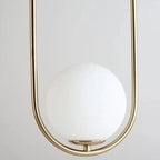 Pendant Light Gold Metal & Clear Glass Adjustable Cord