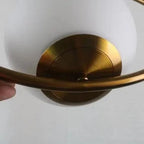 Pendant Light Gold Metal & Clear Glass Adjustable Cord