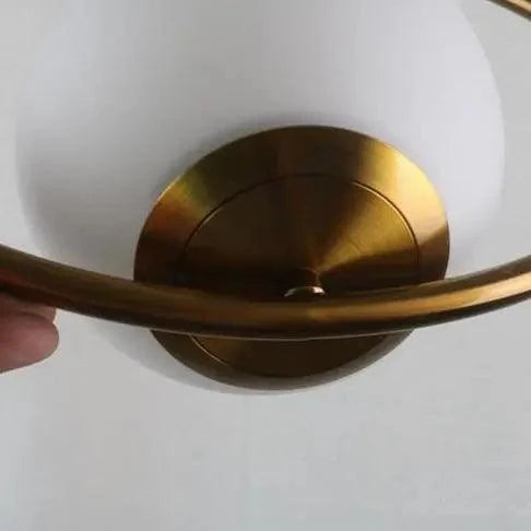 Pendant Light Gold Metal & Clear Glass Adjustable Cord