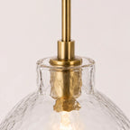 Pendant Light Hammered Cut Glass Warm Diffused Light